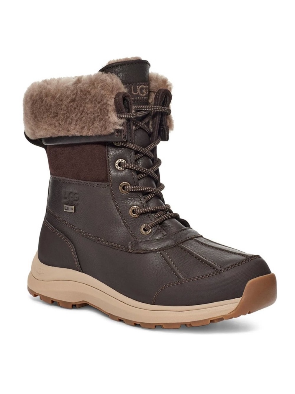 UGG Women's Adirondack III Snow Boots Size 10 Dark Brown Leather Waterproof